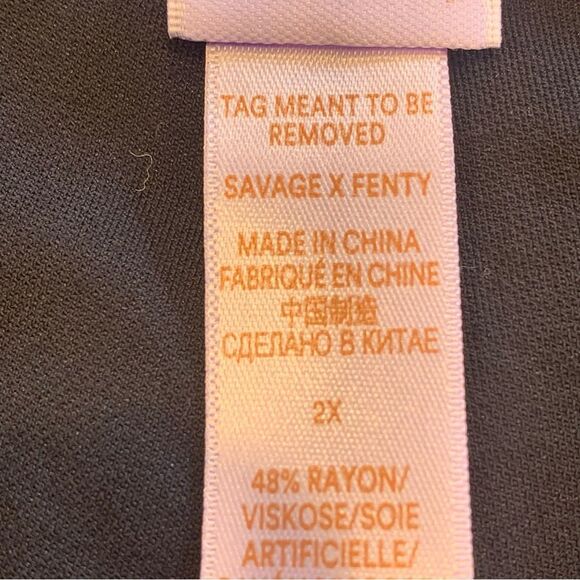 Savage X‎ Fenty Black Purple Logo High Rise Legging Size 2X - Picture 8 of 12